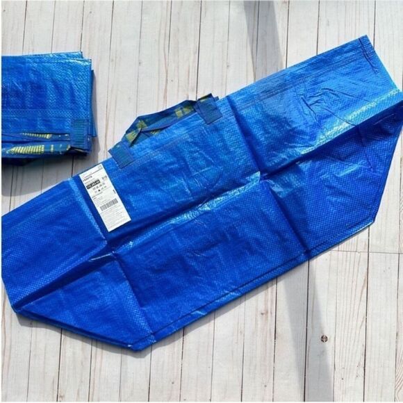 IKEA (Set of 10) NWT Frakta Shopping Bag Large Size Sturdy Grocery Laundry - Picture 6 of 11